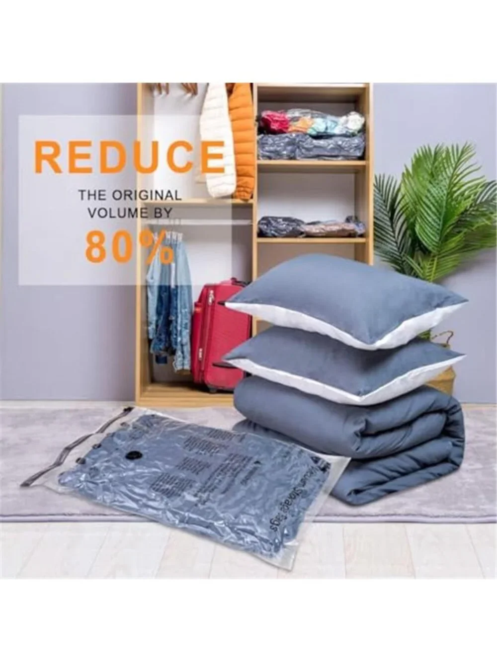 Vacuum Storage Bags with Electric Pump Travel Compression Bags Clothes Bedding